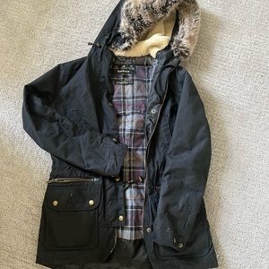 Barbour Jacket with fur hood